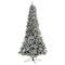 8.5ft. Pre-Lit Flocked British Columbia Mountain Fir Artificial Christmas Tree, Multicolor Globe Bulbs